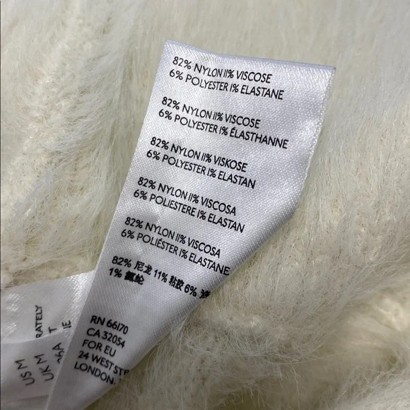 Antropologie Cozy White Fuzzy Sweater - Picture 5 of 5